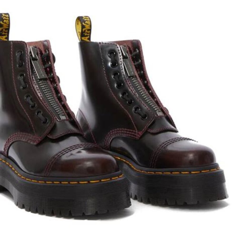 Dr. Martens Vegan Sinclair Platform Boots in Black Cherry